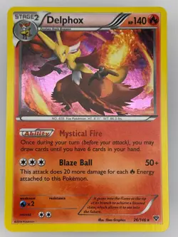 Delphox 26/146 Holo NM/M R XY Pokemon - Image 1