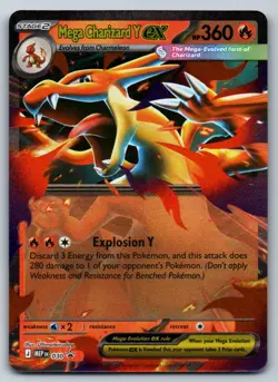 Mega Charizard Y ex 030 Holo Promo ME: Mega Evolution Promo Pokemon Holo NM - Image 1