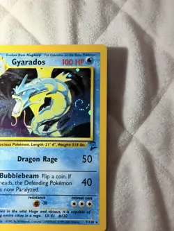 Pokemon Gyarados Base Set 2 Holo Rare SWIRL 💫7/130 -NM Condition - Image 2