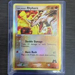 Pokemon Team Magma vs Team Aqua Team Magma's Rhyhorn Reverse Holo 38/95 NM - Image 1