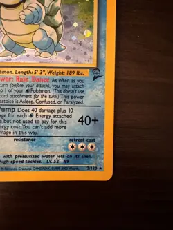 Pokemon LP Base Set 2 Blastoise 2/130 Holo Rare - Image 4