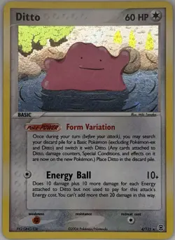 Pokemon TCG Ditto 4/112 FireRed & LeafGreen Holo 2004 LP - Image 1