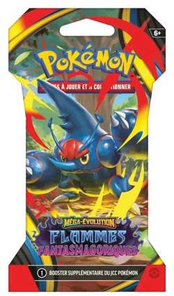 BOOSTER 10 CARTES POKEMON FLAMMES FANTASMAGORIQUES ME02 FR NEUF SCELLE SCARHINO - Image 1
