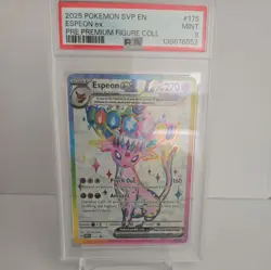 2025 POKEMON SVP EN ESPEON ex #175 PRE PREMIUM FIGURE COLL PSA 9 MINT - Image 1