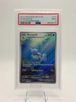 Pokemon 2023 Mew En-151 Illustration Rare #171 Wartortle PSA 9 Mint - Image 1