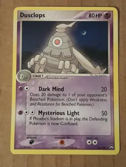 Pokemon Dusclops 14/108 ex Power Keepers Rare NM-MT See Pictures - Image 1