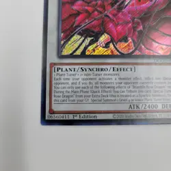 *** BRAMBLE ROSE DRAGON *** 1ST EDITION SECRET RARE DOOD-EN039 YUGIOH! - Image 5