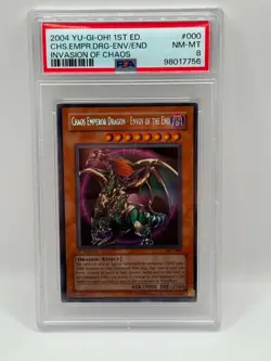 2004 YuGiOh! Chaos Emperor Dragon Envoy Of The End 1st Edition IOC-000 PSA 8 - Image 1