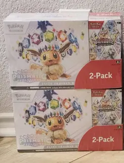 NEW Costco SEALED 2X Pokemon Prismatic Evolutions ETBs + 2X Booster Bundles TCG - Image 1