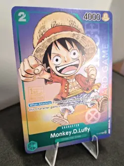 One Piece Monkey D. Luffy P-037 1st Anniversary Tournament Stamped Promo Foil - Image 2