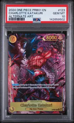 PSA 10 Charlotte Katakuri PRB01-123 Alternate Art One Piece The Best OP03-123 - Image 1