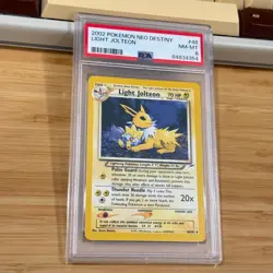 2002 Pokemon Neo Destiny 48 Light Jolteon PSA 8 NM-MT - Image 2