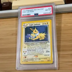 2002 Pokemon Neo Destiny 48 Light Jolteon PSA 8 NM-MT - Image 3