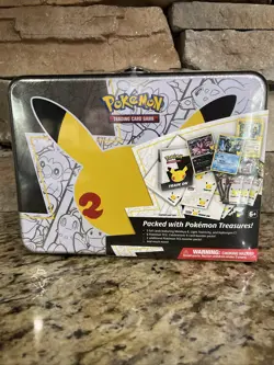 Pokemon 25th Anniversary Celebrations Treasure Chest Lunchbox Tin Sealed SP 🔥 - Image 1