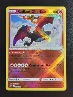 2023 Pokemon Sword & Shield Crown Zenith Charizard Radiant 020/159 - Image 1