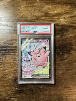 2025 POKEMON JTG EN-JOURNEY TOGETHER #173 LILLIE'S CLEFAIRY ex ULTRA RARE PSA10 - Image 1