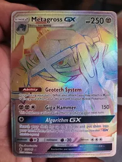 POKEMON TCG Metagross GX (Secret) 157/145 Sm-Guardians Rising Holo - NM - Image 1