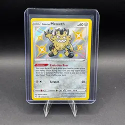 Galarian Meowth Pokemon Shining Fates Shiny Vault SV086/SV122 Holo Rare SWSH NM - Image 1