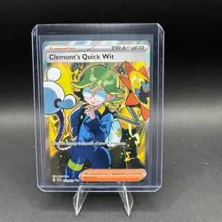 Clemont Quick Wit Pokemon Surging Sparks 229/191 Ultra Rare Full Art Holo NM - Image 1