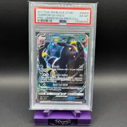 Umbreon GX Pokemon Sun Moon Promo SM36 Black Star Promo Full Art Holo PSA 6 - Image 1