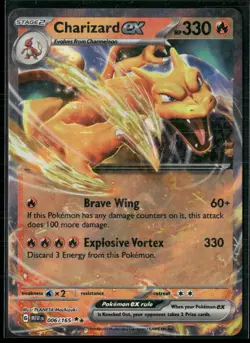 Pokemon - Charizard ex 006/165 Double Rare Scarlet & Violet 151 NM - Image 1