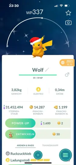 Pokemon Go Shiny Pikachu Wihnachtsmutze / Pikachu Christmas Beschreibung lesen - Image 1