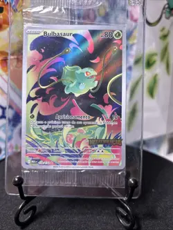Bulbasaur 133/132 Mega Evolution holo promo stamped SEALED - Portuguese - Image 1