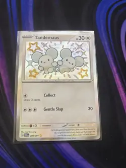 Pokemon TCG Tandemaus 209/091 SV Paldean Fates Shiny Rare - Image 1