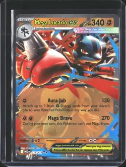 Mega Lucario ex 077/132 Double Rare Mega Evolution Pokemon NM/M - Image 1