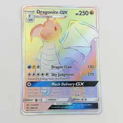Pokemon Rainbow Dragonite GX Secret 248/236 Sun Moon Unified Minds Holo MP - Image 1