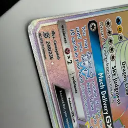 Pokemon Rainbow Dragonite GX Secret 248/236 Sun Moon Unified Minds Holo MP - Image 3