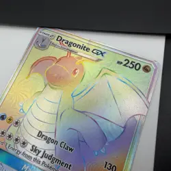 Pokemon Rainbow Dragonite GX Secret 248/236 Sun Moon Unified Minds Holo MP - Image 5