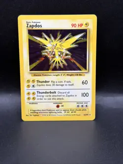 Pokemon TCG Zapdos Base Set 16/102 Holo Unlimited Holo Rare - Image 1