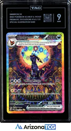 Pokemon 2025 Umbreon ex 161/131 Tera SIR Prismatic Evolutions TAG 9 - Image 1