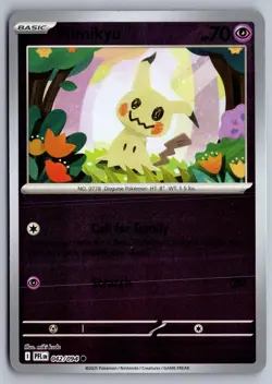 Mimikyu 042/094 REVERSE HOLO Common Phantasmal Flames Pokemon Near Mint - Image 1