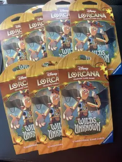 Lorcana Wilds Unknown Sleeved Booster Pack x7 - Image 1
