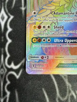 Pokemon Kommo-o GX TCG Sm-Guardians Rising Card 159/145 Secret Rare Holo - Image 4