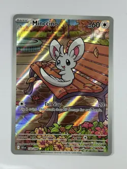 Pokemon TCG Minccino 152/086 Rare Illustration Card Black Bolt NMINT - Image 1