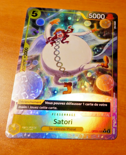 ONE PIECE CARD GAME RARE HOLO CARTE FRANCAISE SATORI OP05-105 ALT FR JCC MINT - Image 1