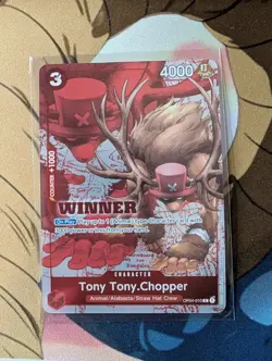 One Piece Card Game Tony Tony Chopper Op04-010 Winner Promo English - Image 1