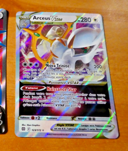 POKEMON FRANCAISE CARD HOLO CARTE Arceus Vstar 123/172 EB09 Stars FR 2022 ** - Image 1