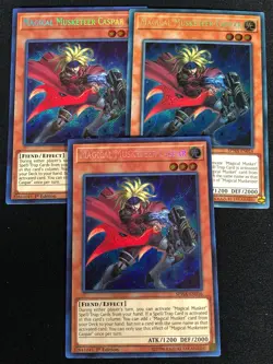 Yugioh Magical Musketeer Caspar SPWA-EN016 1ST SECRET X3 (NM) - Image 1