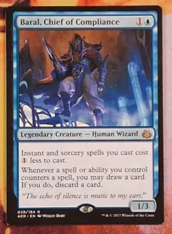 MTG Baral Chief of Compliance 028/184 Aether Revolt Magic The Gathering Card - - Image 1