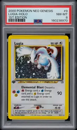 2000 POKEMON NEO GENESIS 1ST EDITION #9 LUGIA-HOLO PSA 8 - Image 1
