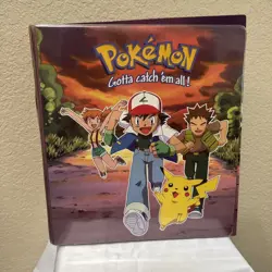 Vintage 90’s1999 Pokemon Pikachu Ash Gotta Catch ‘em All! 3 Ring Folder Binder - Image 1