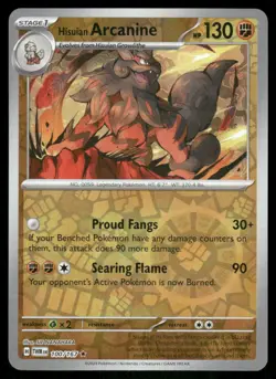 Hisuian Arcanine 100/167 Rare Twilight Masquerade Pokemon Reverse Holo Near Mint - Image 1