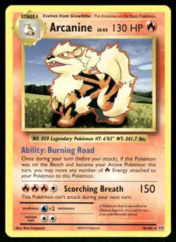 Arcanine 18/108 Rare Evolutions Pokemon Near Mint - Image 1