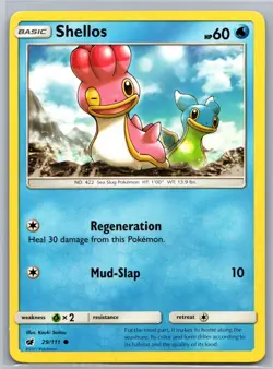 Shellos 29/111 C Crimson Invasion LP Pokemon - Image 1