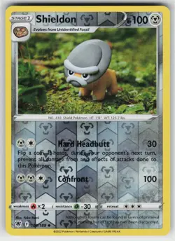 Shieldon 109 Reverse Holo 189 UC Astral Radiance LP Pokemon - Image 1