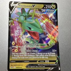 Pokemon TCG Rayquaza V SWSH147 Sword & Shield Promo Holo 210 HP English - Image 1